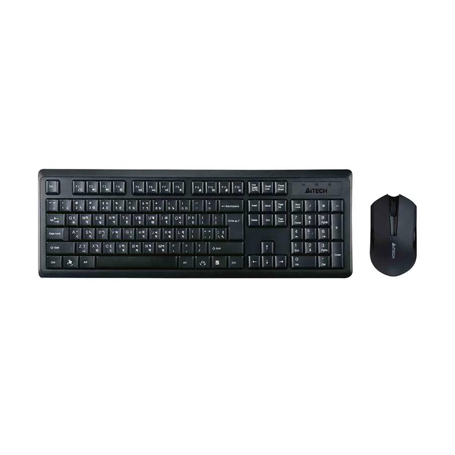 A4TECH 4200N Black Wireless Keyboard & Padless Mouse Combo with Bangla