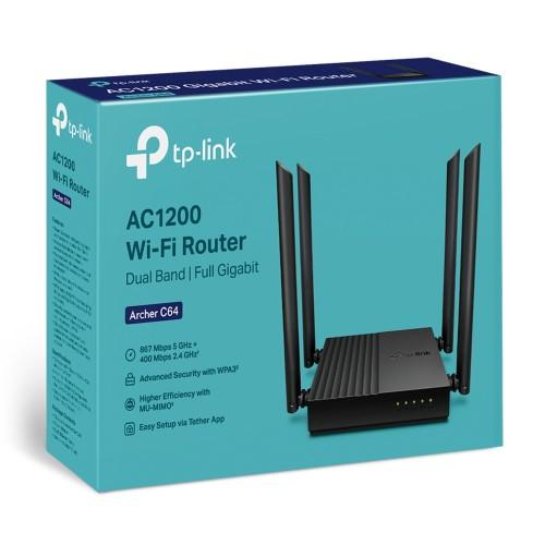TP-Link Router Archer C64 Wireless & Ethernet Dual-Band AC1200 Mbps Gigabit